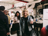 Hadestown's Tony-nominated director Rachel Chavkin and writer/composer Anaïs Mitchell check in at the Walter Kerr Theatre.