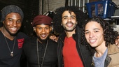 Hamilton - backstage - 10/15 - Okieriete Onaodowan, Usher, Daveed Diggs and Anthony Ramos