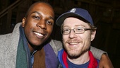 Hamilton - backstage - 10/15 - Leslie Odom Jr. and Anthony Rapp